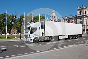White lorry in London