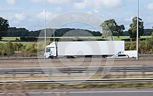 White lorry on the road