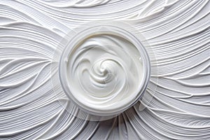 White lotion skincare cream texture, cosmetic product textured background photo