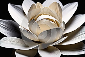 white lotus on black background, macro viewwhite lotus on black background, macro viewbeautiful