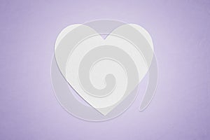 White love heart shaped textured paper for copy space