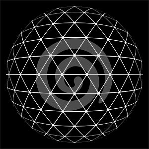 White lowpoly sphere