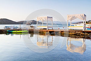 White luxury beds at Mirabello Bay on Crete