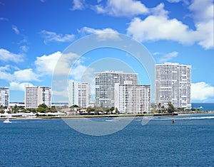 White Luxury Condos Between Shipping Channel and the Sea