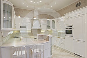 White luxury kitchen in a modern home