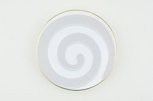 White luxury plate on white