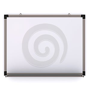 White magnetic board on the wall