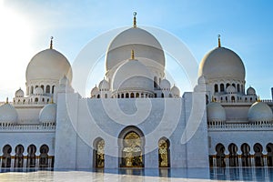 White Marbel Sheikh Zayed Grand Mosque, Abu Dhabi UAE , United Arab Emirates