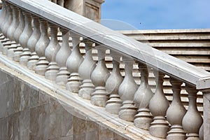White marble balusters and stairs