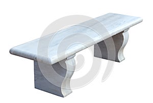 White marble bench