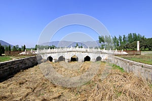 White marble five-hole stone bridge in the Eastern Royal Tombs o