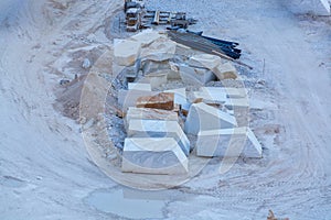 White marble quarry in Carrara, Apuan Alps, Italy