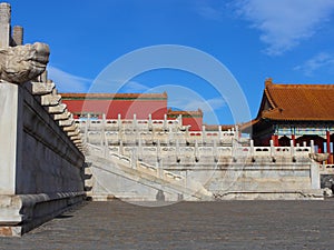 White marble railings in the Imperial Palace