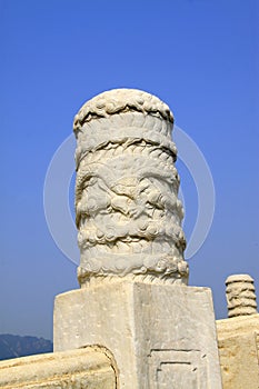 White marble railings stigma, Eastern Tombs of the Qing Dynasty, China