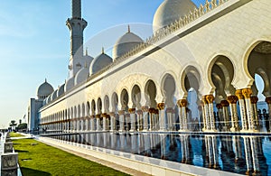 White Marble Sheikh Zayed Grand Mosque, Abu Dhabi UAE , United Arab Emirates