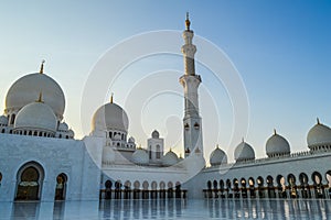 White Marble Sheikh Zayed Grand Mosque, Abu Dhabi UAE , United Arab Emirates