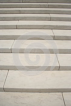 White marble steps