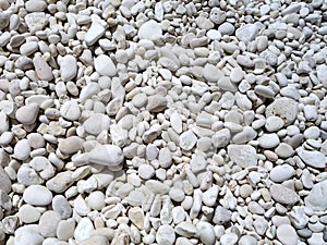 White Marble Stones on Greek Beach