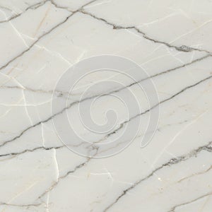 White marble surface featuring subtle grey veining patterns. The texture is smooth an