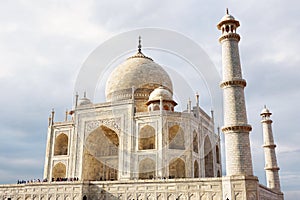 White marble Taj Mahal in India, Agra, Uttar Pradesh