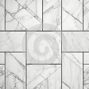 White marble texture and geometric background