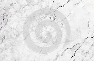 White marble texture with lots of bold contrasting veining photo