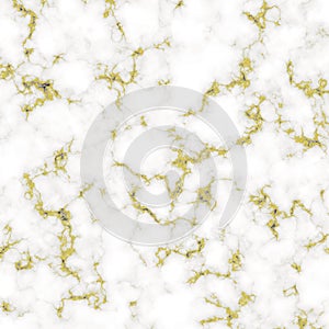 White marble texture with natural gold pattern for background