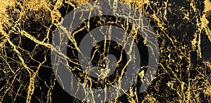 Black gold marble texture pattern background for cover book or brochure, poster and wallpaper background or realistic business photo