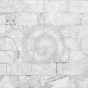 White marble tiles seamless flooring texture for background and design. photo