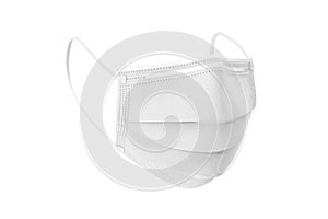 White Medical Disposable breath filter Face Mask with covid-19 with earloop. Covid-19 - Wuhan Novel Coronavirus pneumonia COVID-19 photo