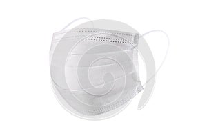White Medical Disposable breath filter Face Mask with covid-19 with earloop. Covid-19 - Wuhan Novel Coronavirus pneumonia COVID-19 photo