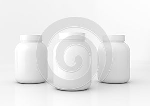 White medicine bottles