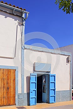 White mediterranean house detail Formentera