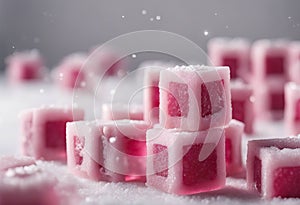 White Melvin Isolated Cubes Turkish Delight Background