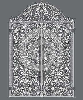 White metal gate