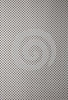 White metal texture steel background / Perforated Sheet metal / background texture / interior material / acoustic panel