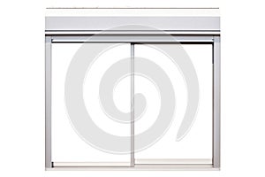 White metal window frame