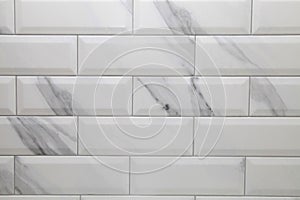 White metro ceramic tile background