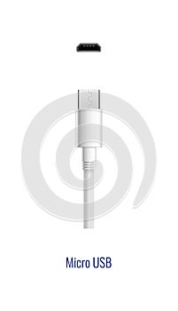 White Micro USB Composition