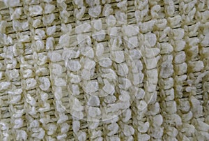 White microfibre towel under magnification