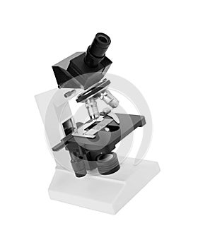 White microscope isolated on white