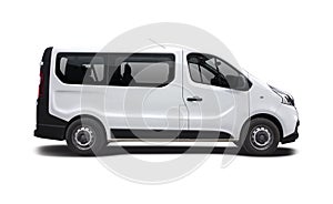 White mini bus Ford Tourneo Ecoblue isolated on white