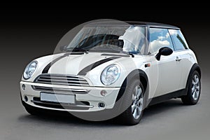 White mini car