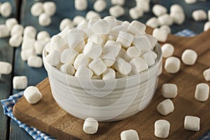 White Mini Marshmallows in a Bowl photo