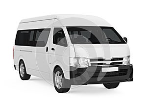 White Minibus Isolated photo