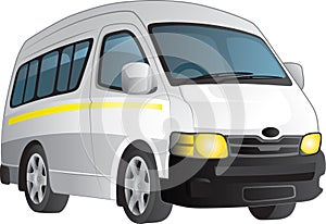 White Minibus Taxi