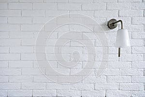 White Misty Brick Wall Background Or Texture With Turn Off Bra