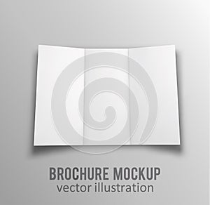White mockup broshure 3d with shadow
