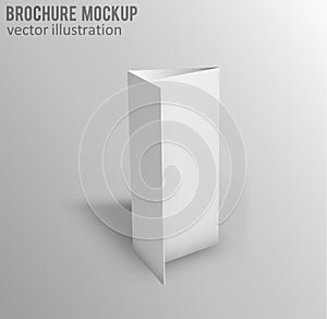 White mockup broshure 3d with shadow