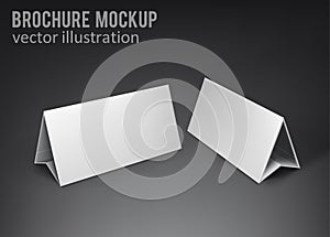 White mockup broshure 3d with shadow